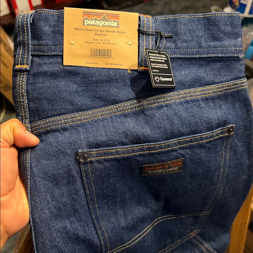 NWT Patagonia Men's Steel Forged Denim Jeans - Dark Blue